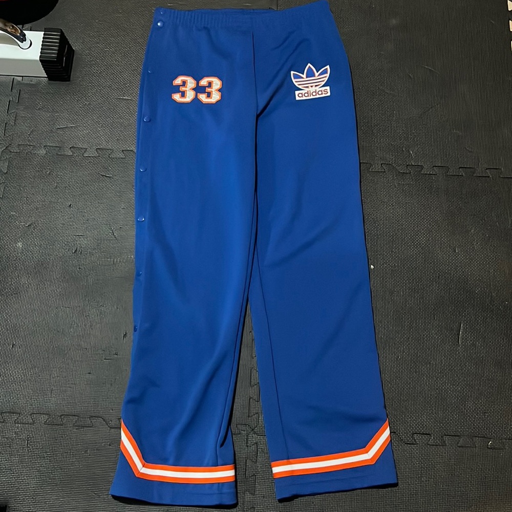 Mens Large Vintage New York Knicks Adidas Warmup Pants